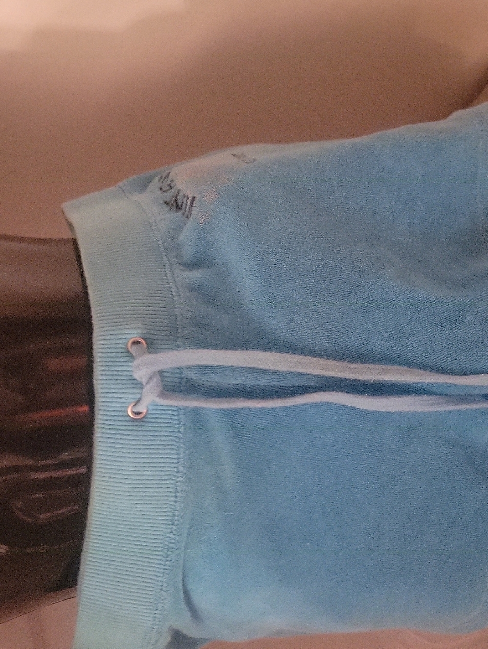 Juicy Couture Light Blue Shorts with Pink Vintage Collection  Logo Tag
